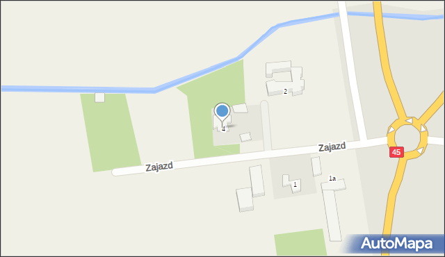 Dąbrowa, Zajazd, 4, mapa Dąbrowa