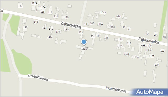 Dąbrowa Górnicza, Ząbkowicka, 131a, mapa Dąbrowa Górnicza