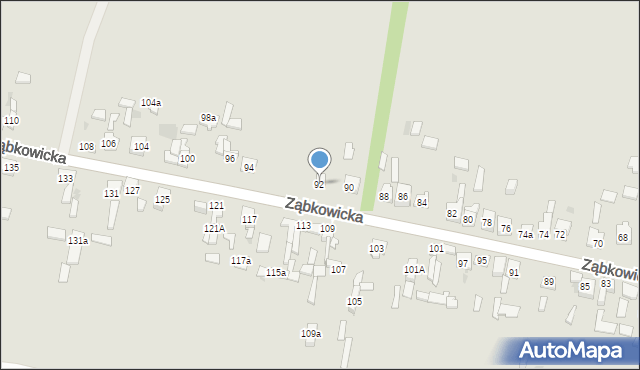 Dąbrowa Górnicza, Ząbkowicka, 92, mapa Dąbrowa Górnicza