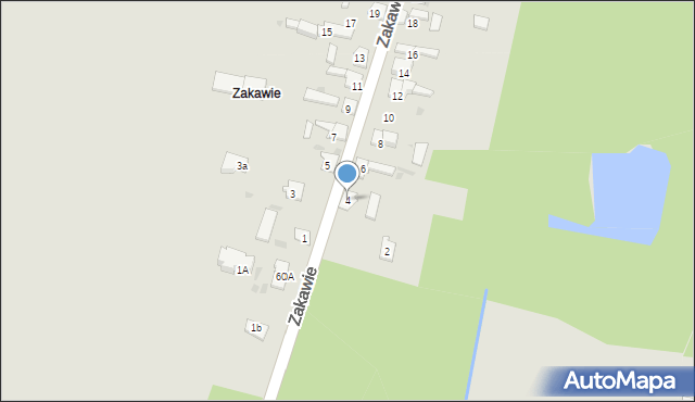 Dąbrowa Górnicza, Zakawie, 4, mapa Dąbrowa Górnicza