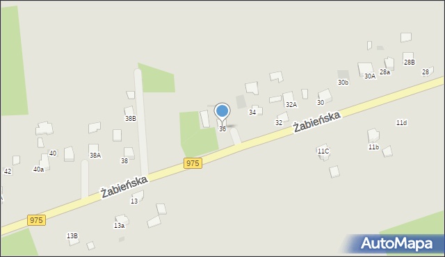 Dąbrowa Tarnowska, Żabieńska, 36, mapa Dąbrowa Tarnowska