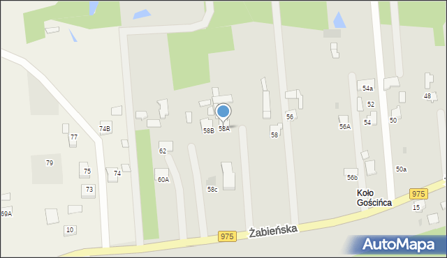 Dąbrowa Tarnowska, Żabieńska, 58A, mapa Dąbrowa Tarnowska