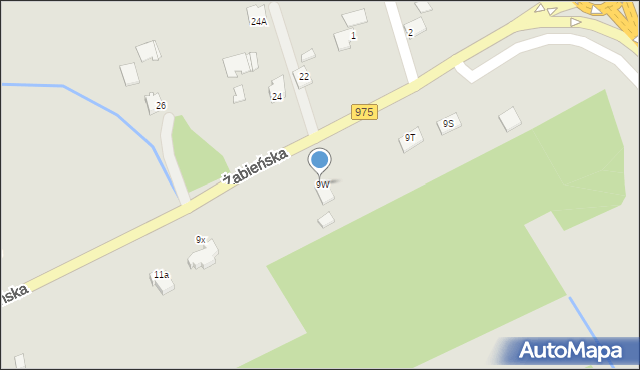 Dąbrowa Tarnowska, Żabieńska, 9W, mapa Dąbrowa Tarnowska