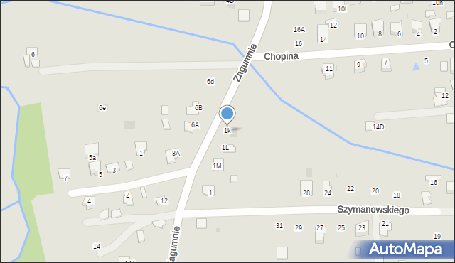 Dąbrowa Tarnowska, Zagumnie, 1k, mapa Dąbrowa Tarnowska