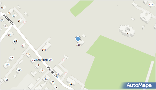Dąbrowa Tarnowska, Zazamcze, 14c, mapa Dąbrowa Tarnowska
