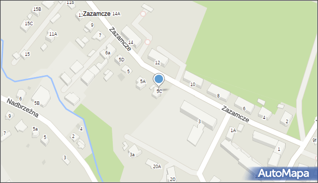 Dąbrowa Tarnowska, Zazamcze, 5C, mapa Dąbrowa Tarnowska