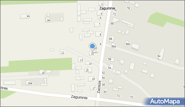 Dąbrowica, Zagumnie, 12, mapa Dąbrowica