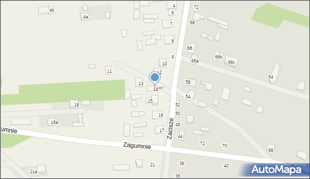 Dąbrowica, Zagumnie, 14, mapa Dąbrowica