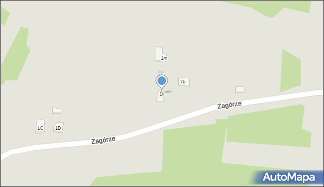 Daleszyce, Zagórze, 1k, mapa Daleszyce