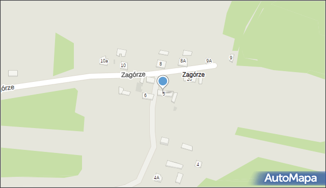 Daleszyce, Zagórze, 5, mapa Daleszyce