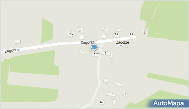 Daleszyce, Zagórze, 6, mapa Daleszyce