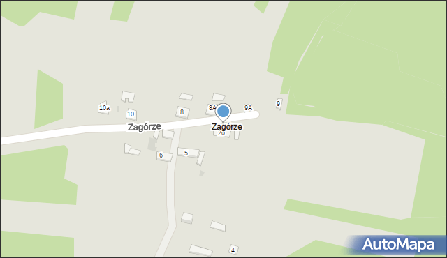 Daleszyce, Zagórze, 7, mapa Daleszyce