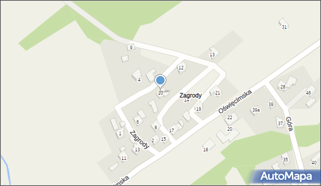 Dankowice, Zagrody, 10, mapa Dankowice