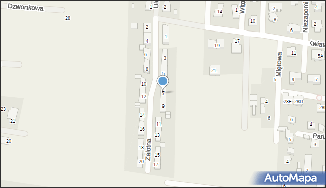 Dawidy Bankowe, Zalotna, 7, mapa Dawidy Bankowe