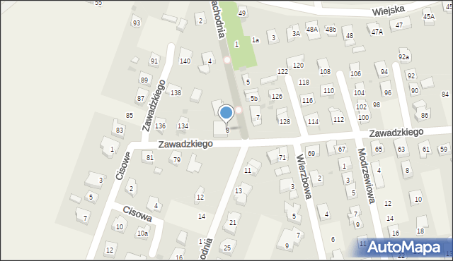 Długołęka, Zachodnia, 8, mapa Długołęka