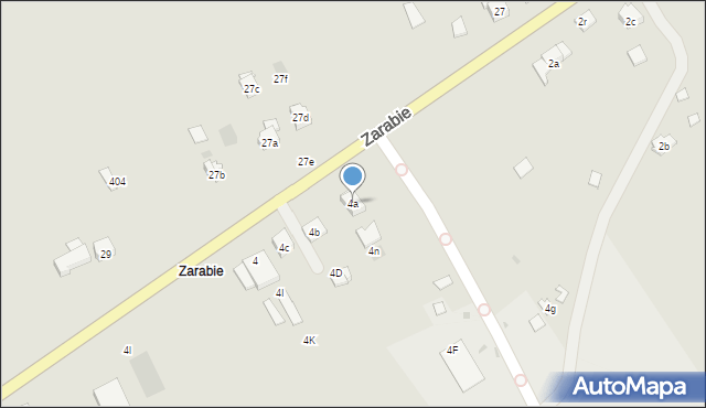 Dobczyce, Zarabie, 4a, mapa Dobczyce