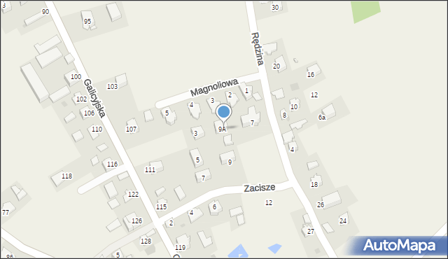 Dojazdów, Zacisze, 9A, mapa Dojazdów