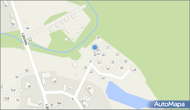 Dominikowo, Zakamarek, 11, mapa Dominikowo