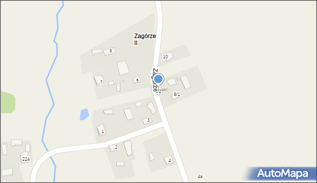 Dulcza Wielka, Zagórze, 8/2, mapa Dulcza Wielka