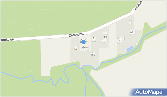 Dzięgielów, Zamkowa, 52, mapa Dzięgielów