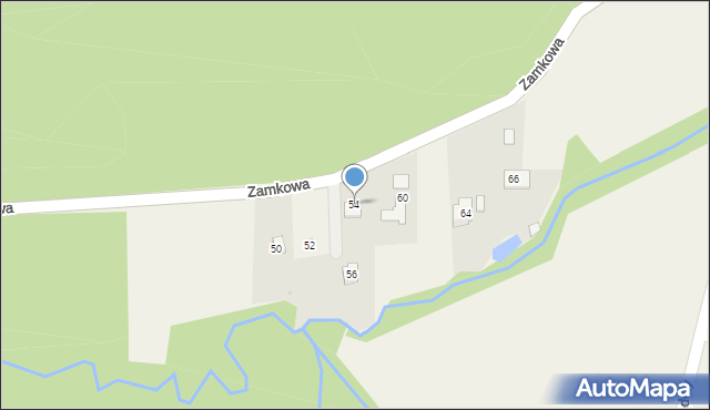 Dzięgielów, Zamkowa, 54, mapa Dzięgielów