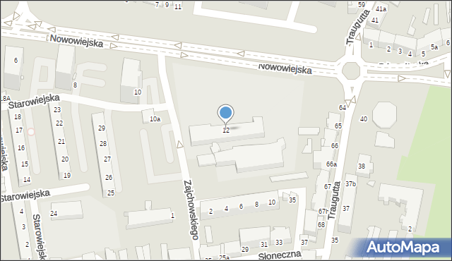 Elbląg, Zajchowskiego Wojciecha, 12, mapa Elbląga