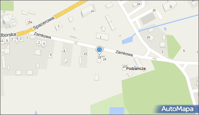 Fałków, Zamkowa, 14, mapa Fałków