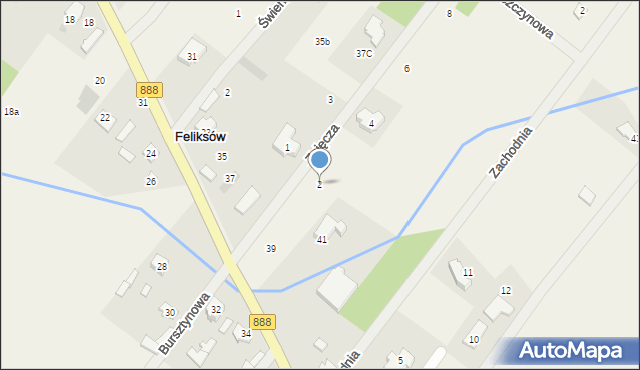 Feliksów, Zajęcza, 2, mapa Feliksów