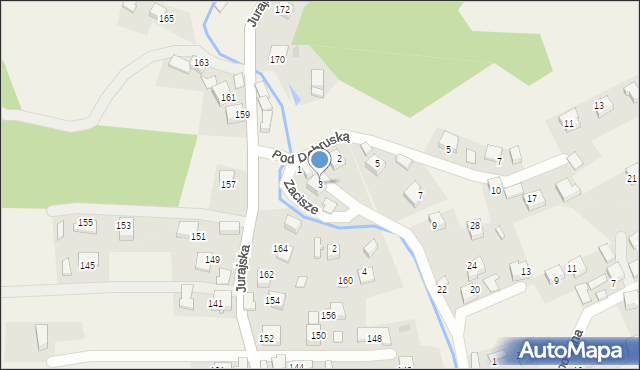 Filipowice, Zacisze, 3, mapa Filipowice