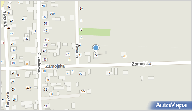 Frampol, Zamojska, 2A, mapa Frampol
