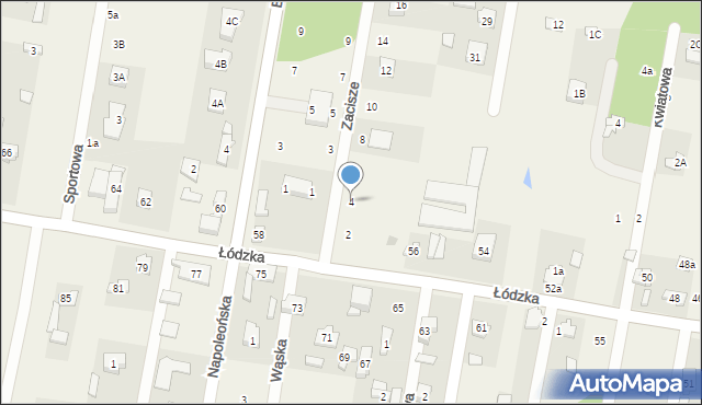 Gałków Mały, Zacisze, 4, mapa Gałków Mały