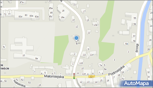 Gdańsk, Zamiejska, 6, mapa Gdańska