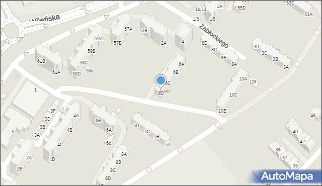 Gdańsk, Zabłockiego Franciszka, 6D, mapa Gdańska
