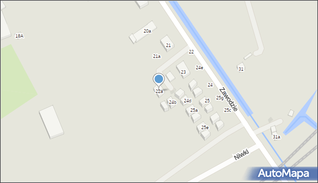 Gdańsk, Zawodzie, 22a, mapa Gdańska