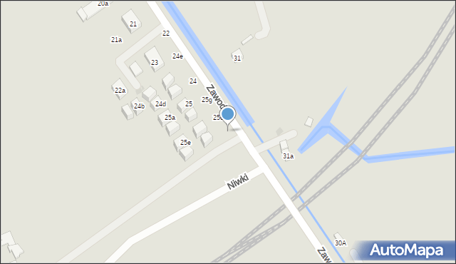 Gdańsk, Zawodzie, 25, mapa Gdańska