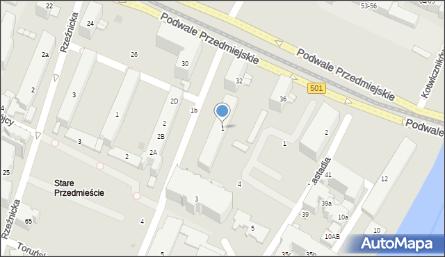 Gdańsk, Żabi Kruk, 1, mapa Gdańska