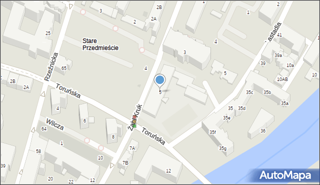 Gdańsk, Żabi Kruk, 5, mapa Gdańska