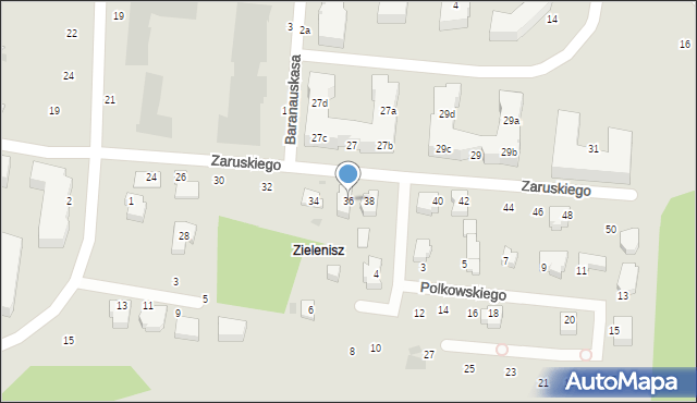 Gdynia, Zaruskiego Mariusza, gen., 36, mapa Gdyni