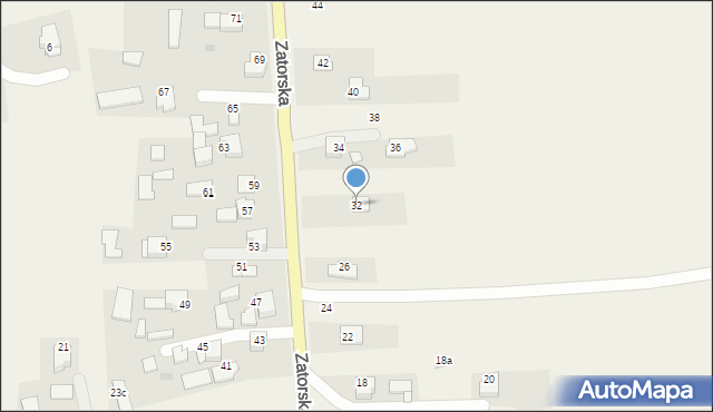 Gierałtowice, Zatorska, 32, mapa Gierałtowice