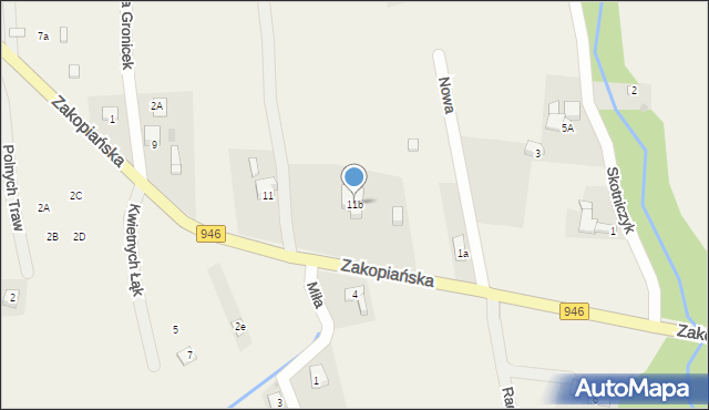 Gilowice, Zakopiańska, 11b, mapa Gilowice