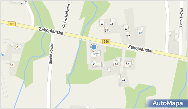 Gilowice, Zakopiańska, 12, mapa Gilowice