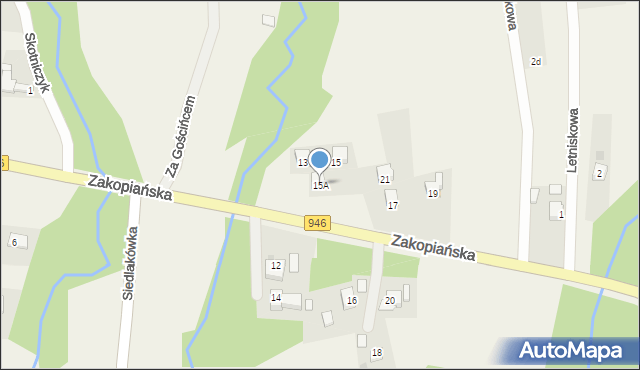 Gilowice, Zakopiańska, 15A, mapa Gilowice