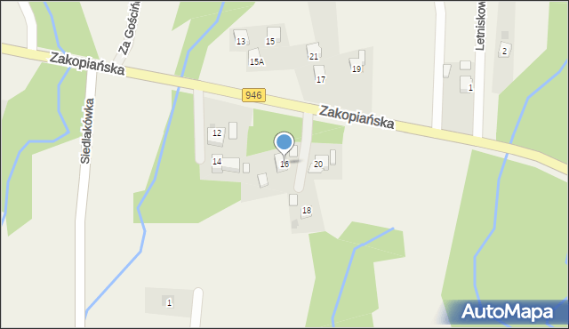 Gilowice, Zakopiańska, 16, mapa Gilowice