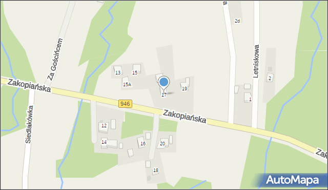 Gilowice, Zakopiańska, 17, mapa Gilowice