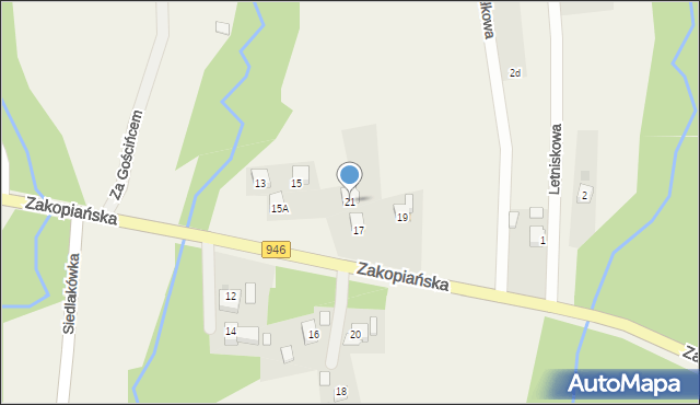 Gilowice, Zakopiańska, 21, mapa Gilowice