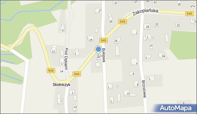 Gilowice, Zakopiańska, 24, mapa Gilowice