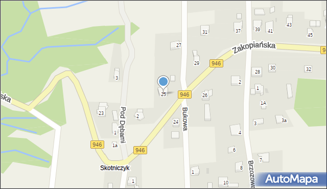 Gilowice, Zakopiańska, 25, mapa Gilowice