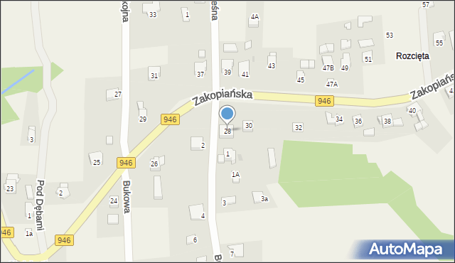 Gilowice, Zakopiańska, 28, mapa Gilowice