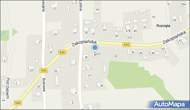 Gilowice, Zakopiańska, 30, mapa Gilowice