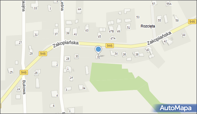 Gilowice, Zakopiańska, 32, mapa Gilowice